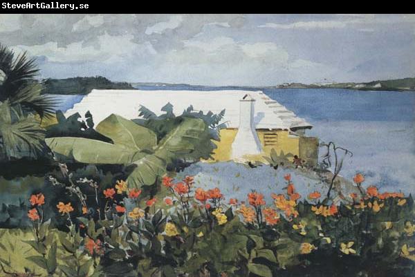 Winslow Homer Flower Garden and Bungalow,Bermuda (mk44)